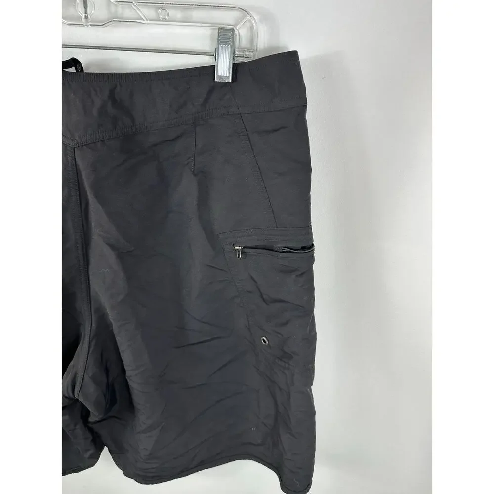 Patagonia Mens Paddler Board Shorts Black Nylon Size 38